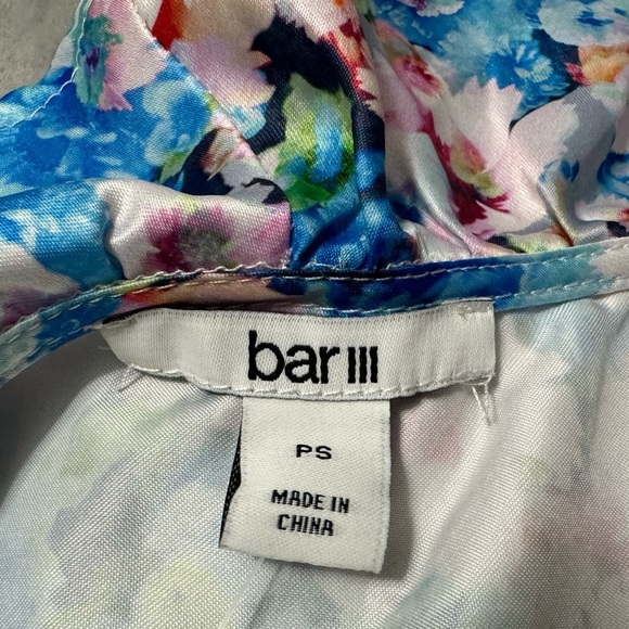 Bar III Petite Floral-Print Ruffled Tie-Waist Wrap Dress Size S - Picture 6 of 10